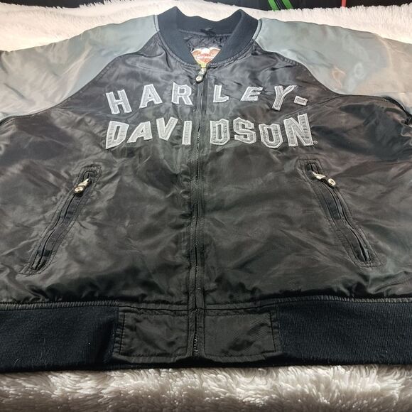 Harley Davidson 100 Year Anniversary Bomber/Jacket Grey Men's Large. Branded.... - Picture 11 of 16